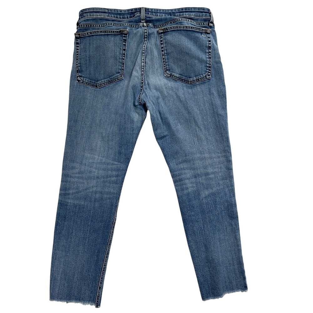 Rag & Bone Slim Boyfriend Jeans Women's Size 32 Dre Low Rise Ankle Fray Mariposa - Picture 4 of 12